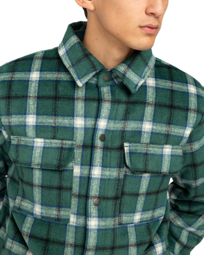 element, Lodge Check - Gewatteerd Overshirt voor Heren, DARK GREEN CHECK (gsl1) Lodge Check - Padded Overshirt for Men  ELYJK00282