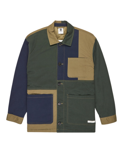 Crossroads Patchwork Overshirt - Padded Overshirt for Men  ELYJK00284