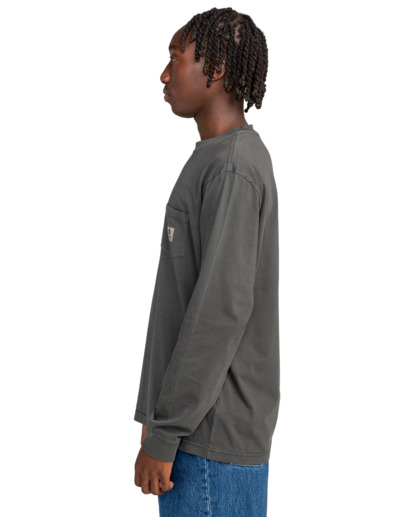 Basic Pocket Pigment  - Long Sleeves T-shirt for Men  ELYKT00165