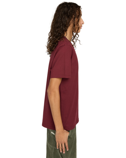 element, Icon Embroidery - Short Sleeve T-Shirt for Men, ZINFANDEL (rss0) Icon Embroidery - Short Sleeve T-Shirt for Men  ELYKT00168