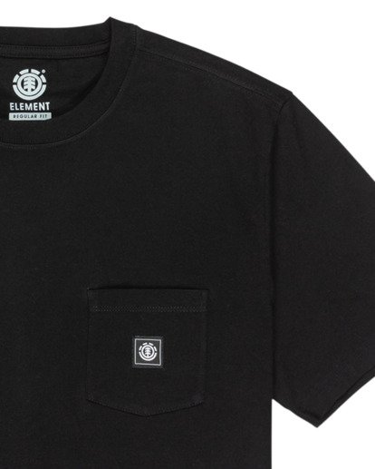 element, Icon Label Pocket - T-Shirt für Männer, FLINT BLACK (fbk) Icon Label Pocket - Short Sleeve T-Shirt for Men  ELYKT00198
