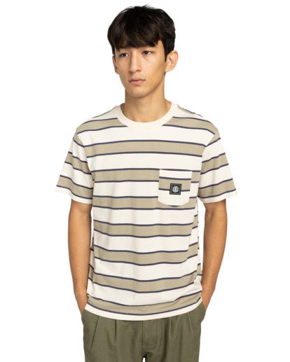 element, Icon Label Pocket - Short Sleeve T-Shirt for Men, OAT MILK/ALUMINIUM (tkh3) Icon Label Pocket - Short Sleeve T-Shirt for Men  ELYKT00198