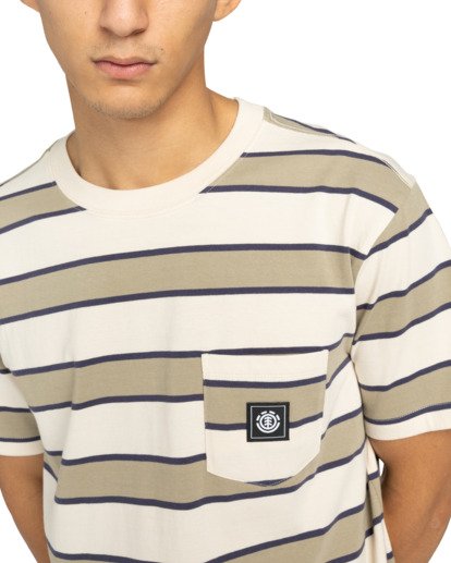element, Icon Label Pocket - Short Sleeve T-Shirt for Men, OAT MILK/ALUMINIUM (tkh3) Icon Label Pocket - Short Sleeve T-Shirt for Men  ELYKT00198