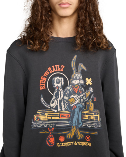 element, Timber Aboard Cr - Sweat pour Homme, OFF BLACK (kta0) Timber Aboard Cr - Sweatshirt for Men  ELYSF00311