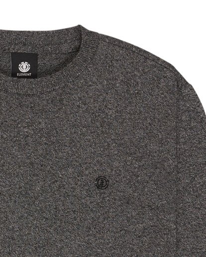 element, Icon Embroidery Sw - Rundhalspullover für Männer, MID GREY HEATHER (sgbh) Icon Embroidery Sw - Crew Neck Jumper for Men  ELYSW00115