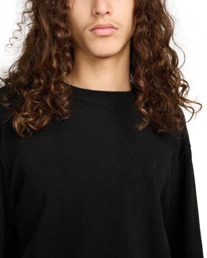 element, Icon Embroidery Sw - Pull à col rond pour Homme, OFF BLACK (kta0) Icon Embroidery Sw - Crew Neck Jumper for Men  ELYSW00115