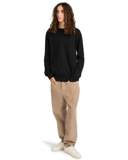 element, Icon Embroidery Sw - Pull à col rond pour Homme, OFF BLACK (kta0) Icon Embroidery Sw - Crew Neck Jumper for Men  ELYSW00115