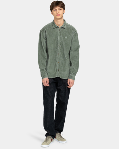 Tree Icon - Long Sleeve Corduroy Shirt for Men  ELYWT00138