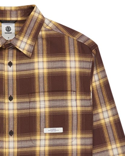 element, All Season 1Pkt Lightweight - Chemise manches longues pour Homme, JAVA/CORNSILK PLAID (ctf2) All Season 1Pkt Lightweight - Long Sleeve Shirt for Men  ELYWT00185