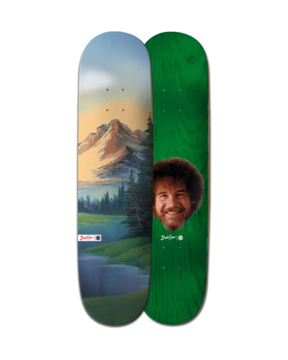 Element x Bob Ross 8" Happy In This World - Skate Deck  F4DCA4ELPP