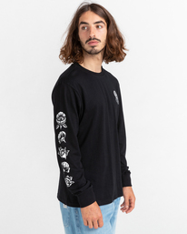 3 Bloom - Long Sleeve T-Shirt for Men Black C1LSB2ELP2 Element
