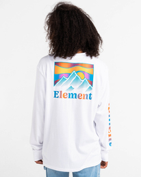 11 Kass - Long Sleeve T-Shirt for Men White C1LSB4ELP2 Element