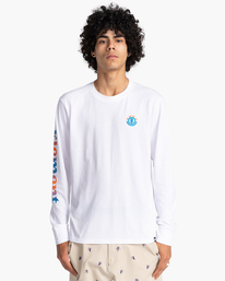 2 Kass - Long Sleeve T-Shirt for Men White C1LSB4ELP2 Element
