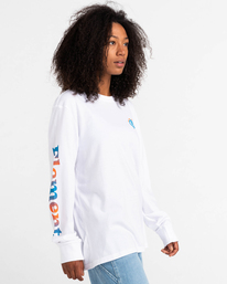 7 Kass - Long Sleeve T-Shirt for Men White C1LSB4ELP2 Element