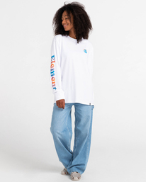 9 Kass - Long Sleeve T-Shirt for Men White C1LSB4ELP2 Element