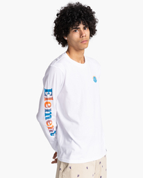 3 Kass - Long Sleeve T-Shirt for Men White C1LSB4ELP2 Element