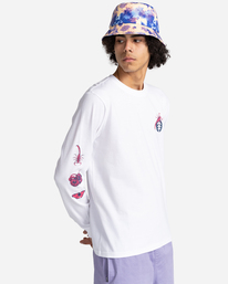 3 Catron - Long Sleeve T-Shirt for Men White C1LSB5ELP2 Element