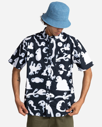 1 Garden Poplin - Kurzärmliges Hemd für Männer  C1SHC2ELP2 Element