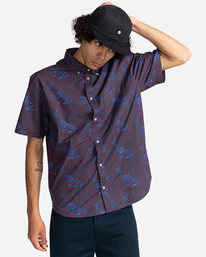 1 Timber x Element - Garden Poplin - Short Sleeve Shirt for Men Red C1SHC2ELP2 Element
