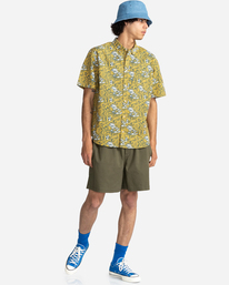 4 Timber x Element - Garden Poplin - Short Sleeve Shirt for Men Yellow C1SHC2ELP2 Element
