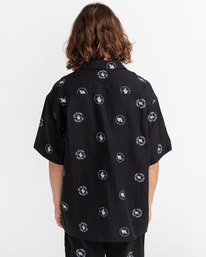 5 Public Enemy x Element Resort Polka - Camisa de manga curta para Homem Preto C1SHD4ELP2 Element