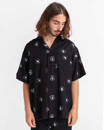 1 Public Enemy x Element Resort Polka - Camisa de manga curta para Homem Preto C1SHD4ELP2 Element