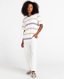 7 Willow Stripe - Short Sleeve T-Shirt for Men White C1SSJ1ELP2 Element