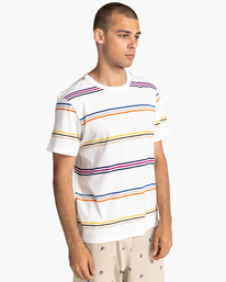 2 Willow Stripe - Short Sleeve T-Shirt for Men White C1SSJ1ELP2 Element