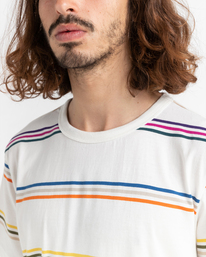 3 Willow Stripe - Short Sleeve T-Shirt for Men White C1SSJ1ELP2 Element