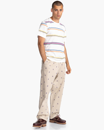 4 Willow Stripe - Short Sleeve T-Shirt for Men White C1SSJ1ELP2 Element
