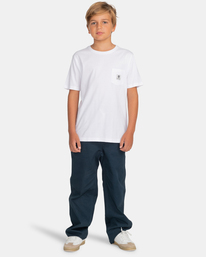 4 Basic Label - Short Sleeve T-Shirt for Boys 8-16 White C2SSD1ELP2 Element