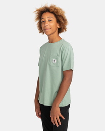 2 Basic Label - Short Sleeve T-Shirt for Boys 8-16 Green C2SSD1ELP2 Element