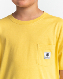 2 Basic Label - T-shirt manches courtes pour Garçon 8-16 ans Jaune C2SSD1ELP2 Element