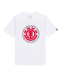 0 Seal - Short Sleeve T-Shirt for Boys 8-16 White C2SSE3ELP2 Element
