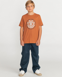 4 Seal - Short Sleeve T-Shirt for Boys 8-16 Brown C2SSE3ELP2 Element