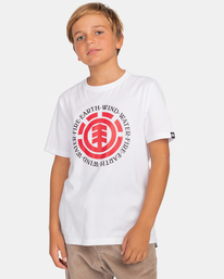 1 Seal - Short Sleeve T-Shirt for Boys 8-16 White C2SSE3ELP2 Element