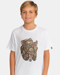 3 Bite - Short Sleeve T-Shirt for Boys 8-16 White C2SSG1ELP2 Element