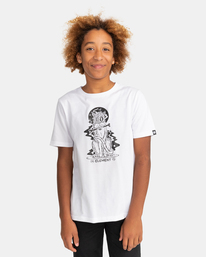 1 Black Cat - Short Sleeve T-Shirt for Boys 8-16 White C2SSG2ELP2 Element
