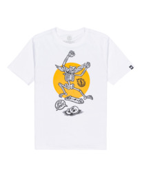 0 Flippin - Short Sleeve T-Shirt for Boys 8-16 White C2SSG6ELP2 Element