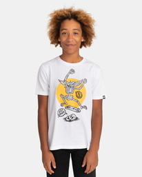 1 Flippin - Short Sleeve T-Shirt for Boys 8-16 White C2SSG6ELP2 Element