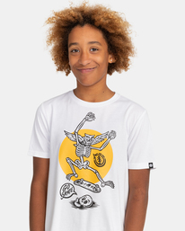 3 Flippin - Short Sleeve T-Shirt for Boys 8-16 White C2SSG6ELP2 Element
