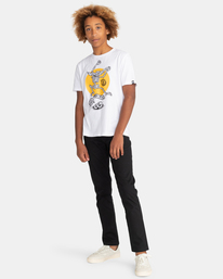 4 Flippin - Short Sleeve T-Shirt for Boys 8-16 White C2SSG6ELP2 Element