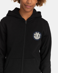 3 Seal - Sweat à capuche zippé pour Garçon 8-16 ans Noir C2ZHB2ELP2 Element