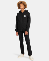 4 Seal - Sweat à capuche zippé pour Garçon 8-16 ans Noir C2ZHB2ELP2 Element