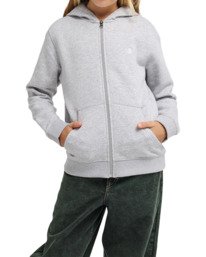 2 Cornell Classic - Felpa con cappuccio e zip da Ragazzo 8-16 Gray ELBFT00142 Element