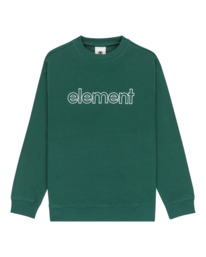 0 Central Lowcase Cr Y - Sweater voor Jongens 8-16 Green ELBFT00146 Element