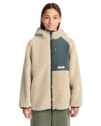 3 Wolfe Sherpa Y - Sherpa Jacket for Boys 8-16 Beige ELBJK00138 Element