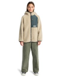 7 Wolfe Sherpa Y - Sherpa Jacket for Boys 8-16 Beige ELBJK00138 Element