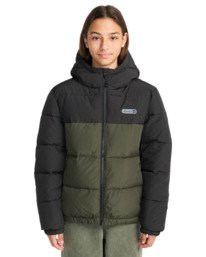 3 Classic Hooded Puffer Y - Steppjacke mit Kapuze für Jungen 8-16 Braun ELBJK00139 Element