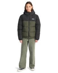 7 Classic Hooded Puffer Y - Steppjacke mit Kapuze für Jungen 8-16 Braun ELBJK00139 Element